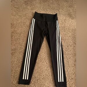 adidas 3-Stripe Black 7/8 Leggings